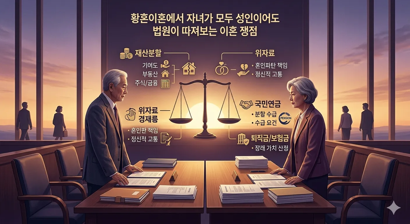 황혼이혼에서 자녀가 모두 성인이어…
