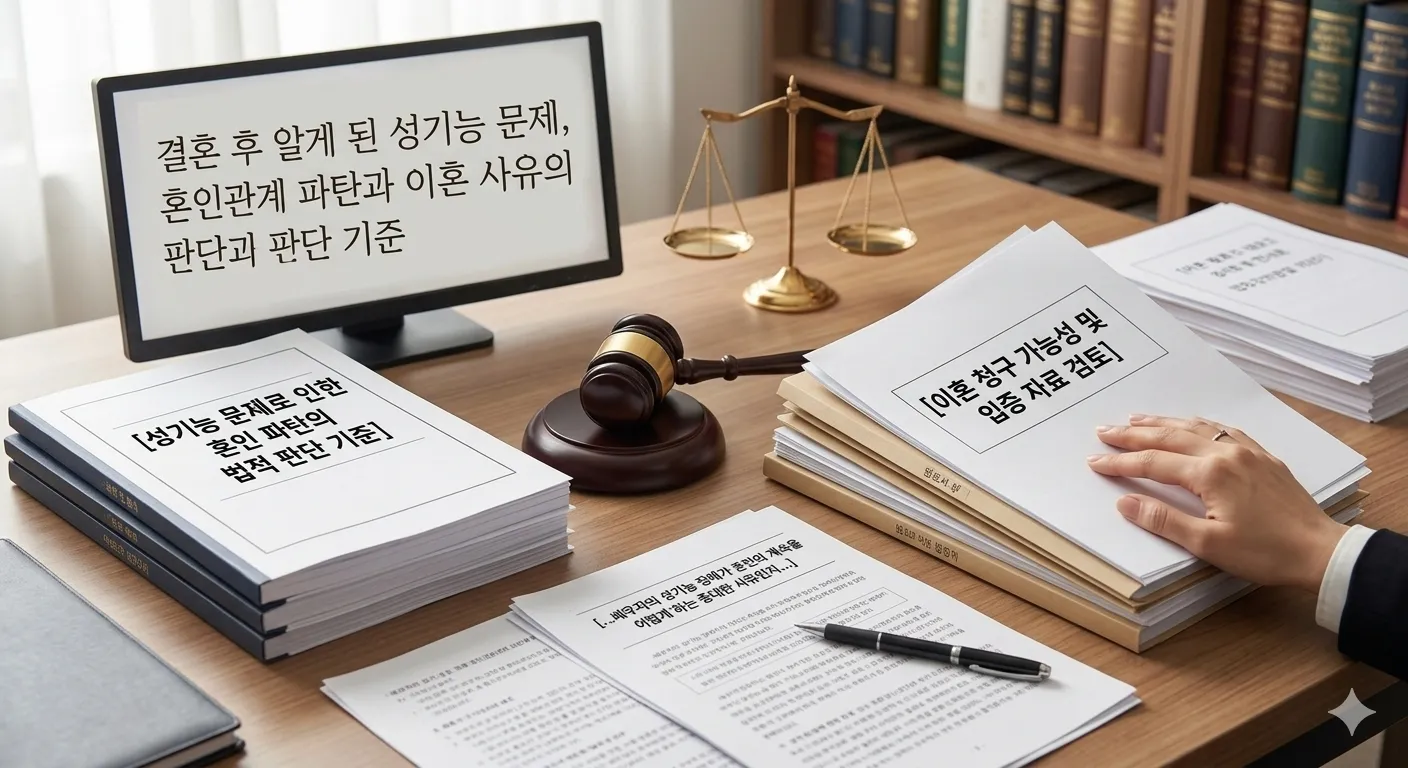 결혼 후 알게 된 성기능 문제, …
