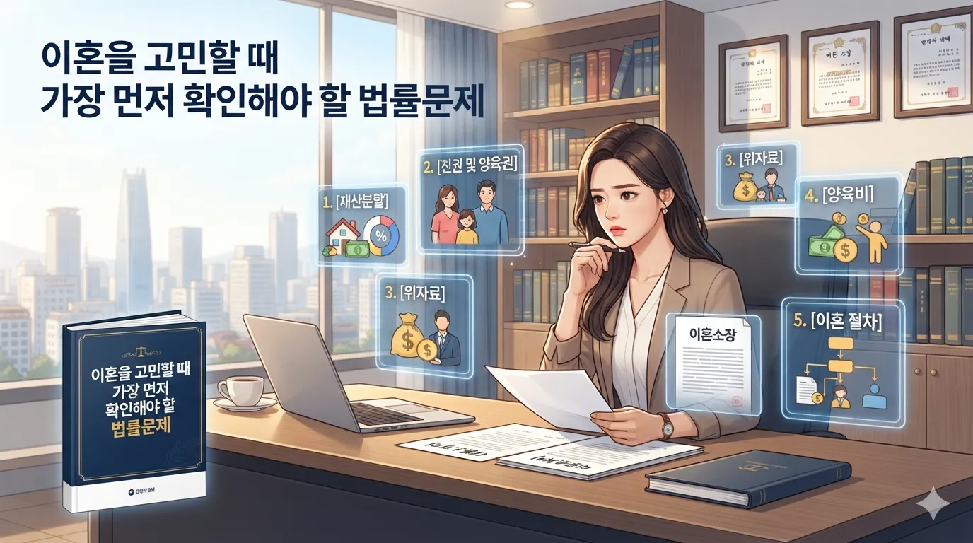 이혼을 고민할 때 가장 먼저 확인해야 할 법률문제