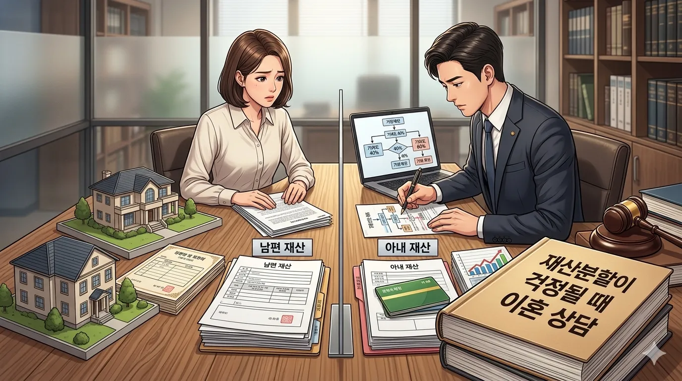 재산분할이 걱정될 때 받는 이혼 소송 상담